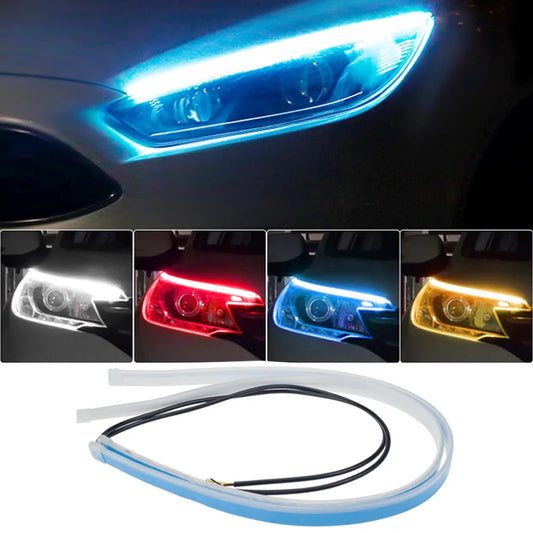 2pcs LED DRL Car Daytime Running Light Signal Lamp Flexible Decorative