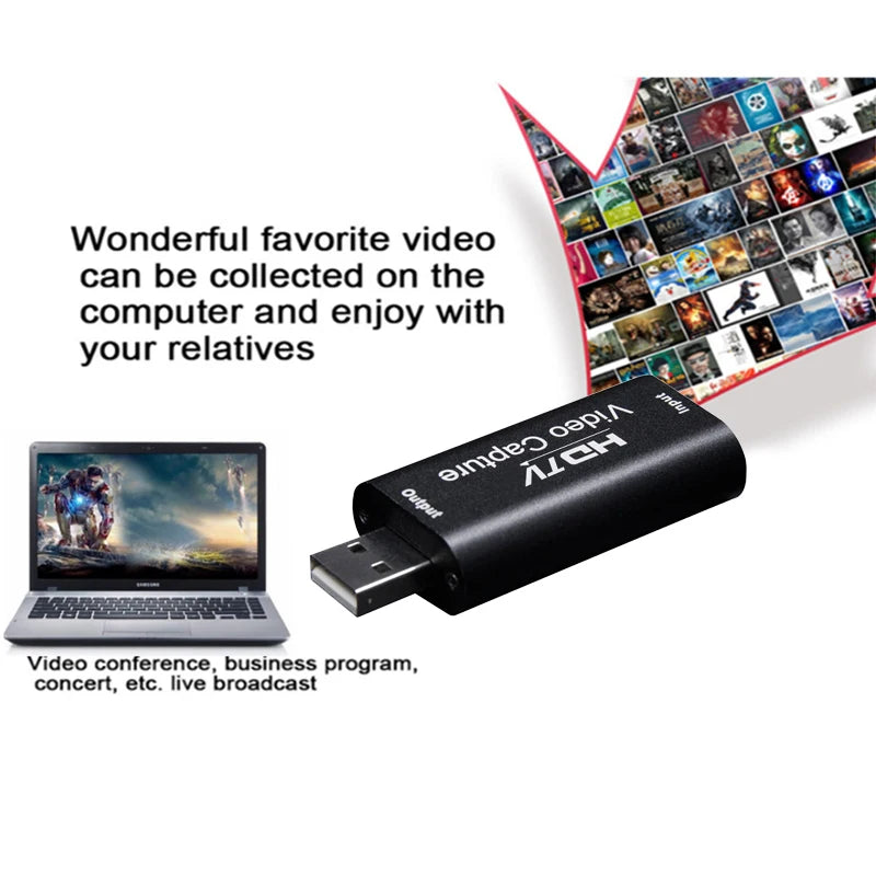 HD 4K Video Capture Card USB3.0 2.0 HDMI Video Grabber Record Box for