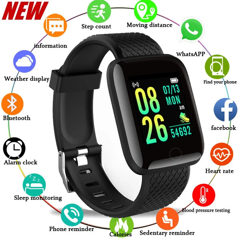New Smart Watches Men & Women 116 Plus Heart Rate Watch Smart