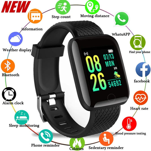 New Smart Watches Men & Women 116 Plus Heart Rate Watch Smart