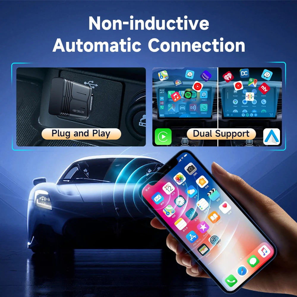 2024 NEW HEYINCAR 2in1 Wireless Carplay Adapter Android Auto Chery
