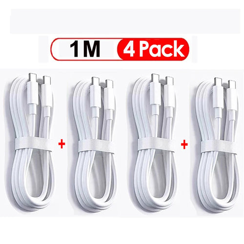 NNBILI 3-4Pcs 100W USB Type C To USB C Cable USB-C PD Fast Charging