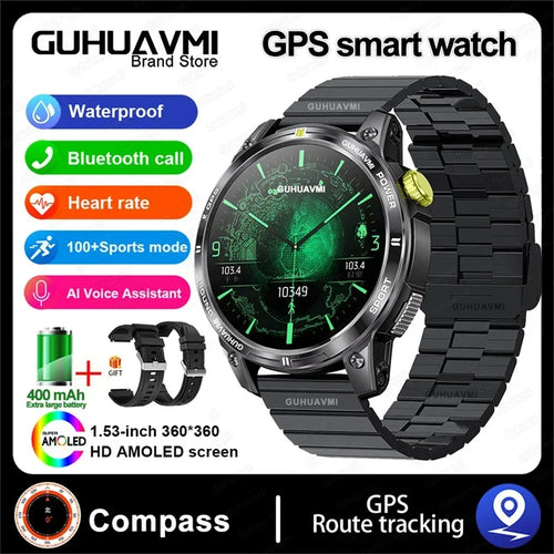 Outdoor Professional GPS Trajectory Smart Watch 1.5" HD Screen