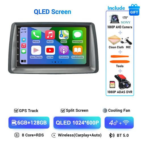 7" Android 14 Carplay Auto Car Radio Multimedia For Fiat Panda 2003