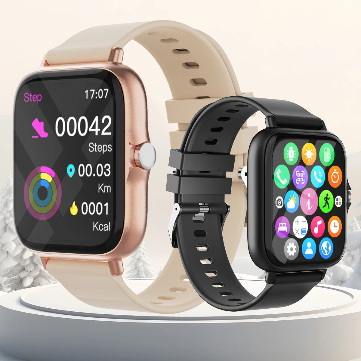 Waterproof Smart Watch with Heart Rate Answer Call Sleep Monitoring