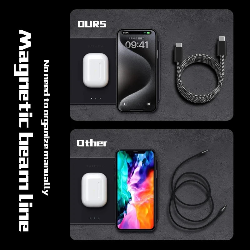 Magnetic 100W Fast Charger Cable USB C To C for iPhone 16/15 65W USB A