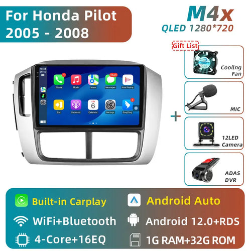 GPS Navigation Car Video Multimedia Player 4G for Honda Pilot 1 2005