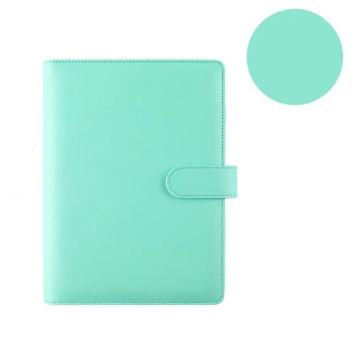 Macaroon Color A6/A5 PU Leather DIY Binder Notebook Cover Diary Agenda