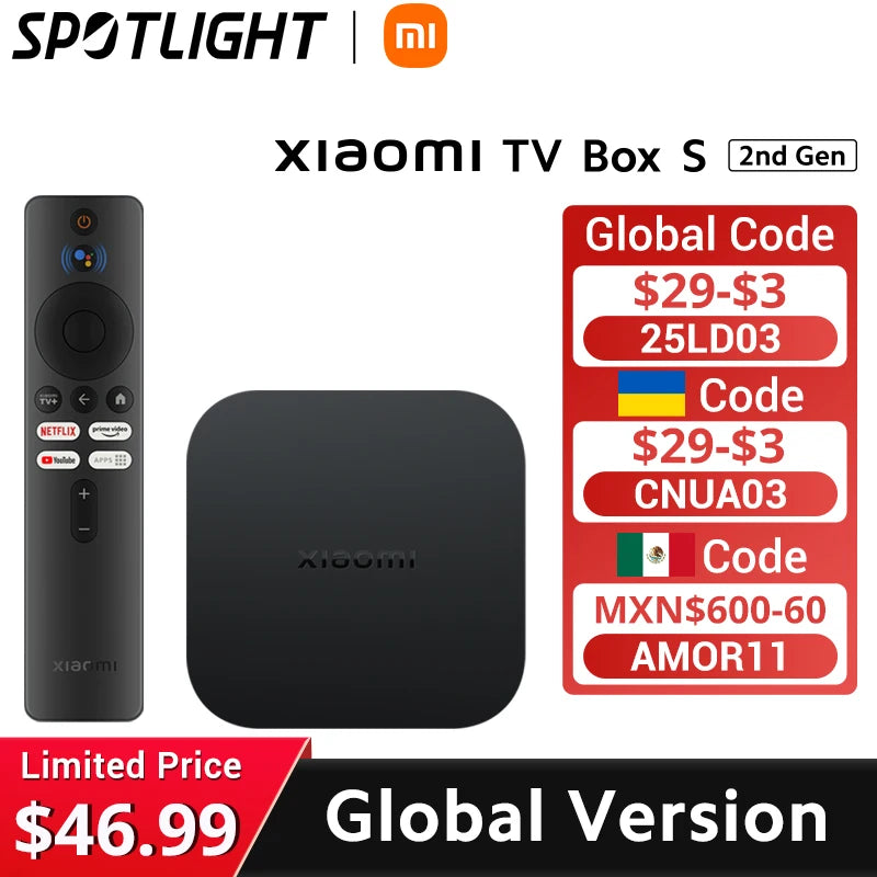 [World Premiere] Global Version Xiaomi Mi TV Box S (2nd Gen) 4K Ultra