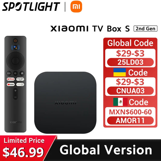 [World Premiere] Global Version Xiaomi Mi TV Box S (2nd Gen) 4K Ultra