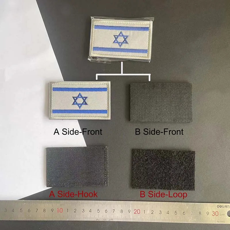 8*5CM/ Israel Flag Patch Clothes Sticker,Fabric Applique Embroidery