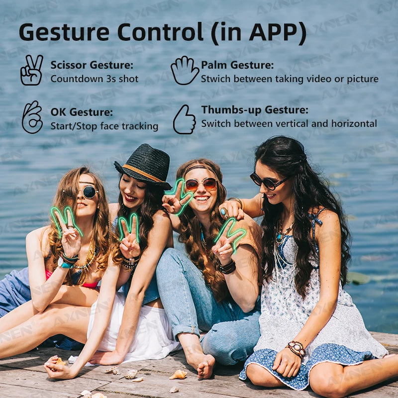 AXNEN HQ6 Gimbal for Smartphone, 3-Axis Handheld Gimbal, with Smart