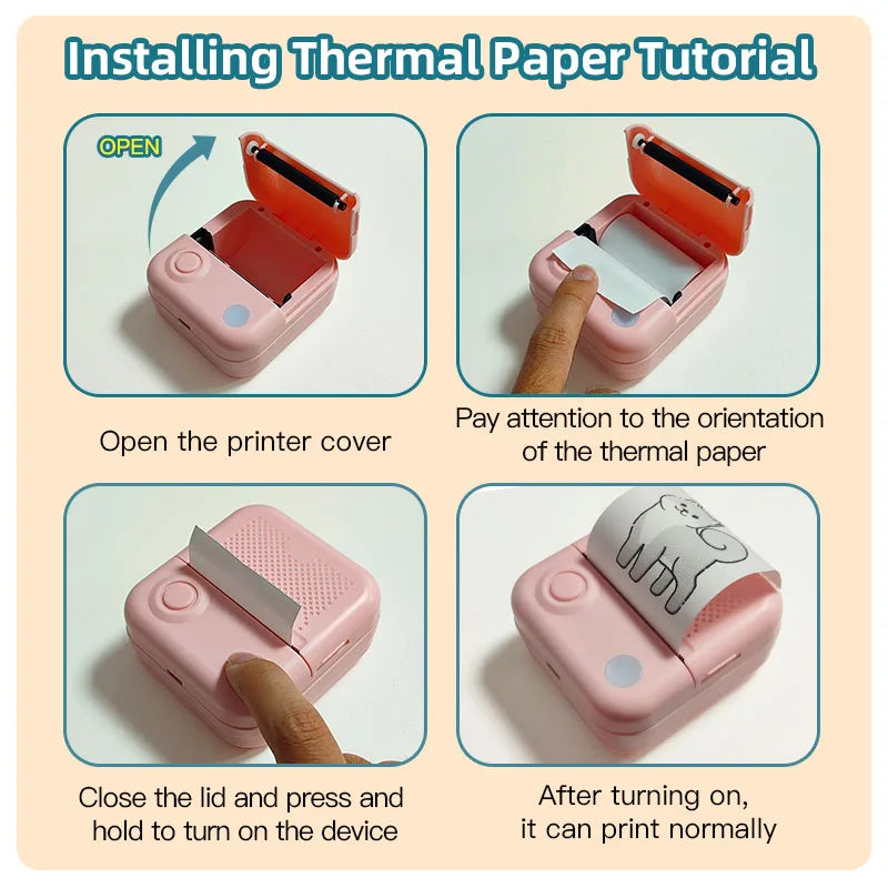 DOLEWA D3 Mini Portable Printer Android ios Bluetooth Stickers Thermal