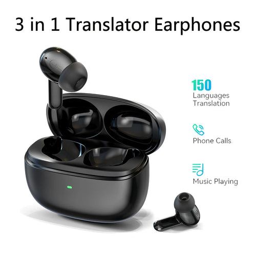 V17 Portable Translator Earphones 150 Languages Smart Instant Voice