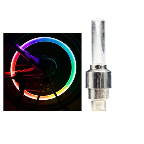 1x Neon Bicycle Tire Valve Caps Light Bike Spoke Lamp Mini LED Night