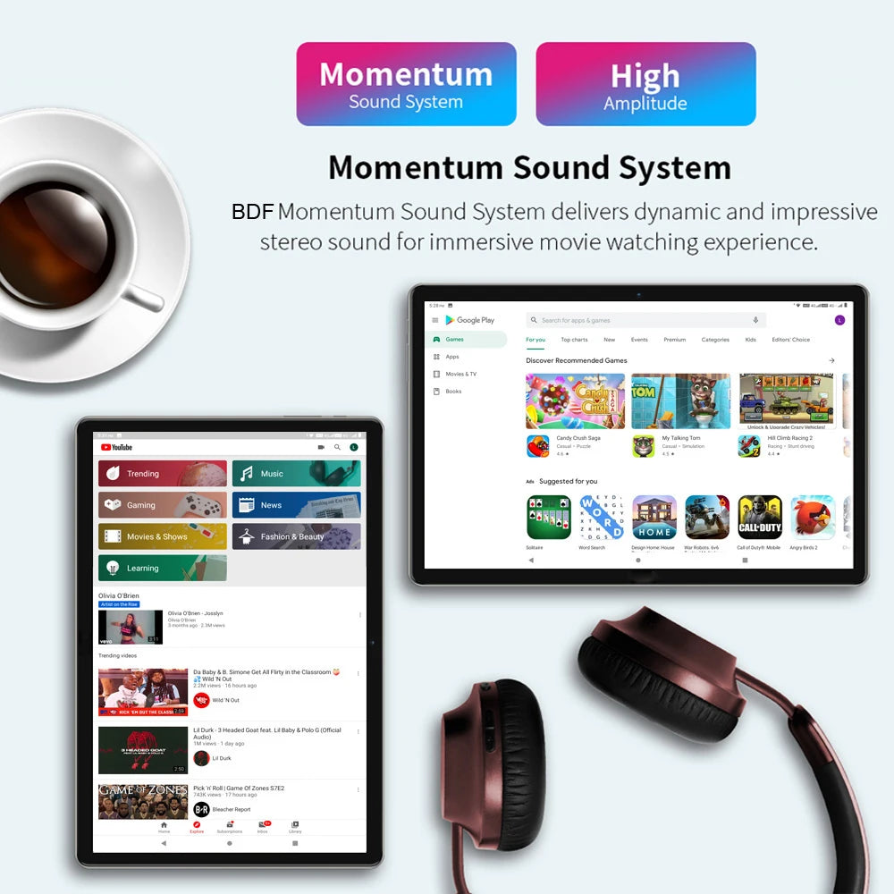 2024 Global Version 5G WiFi Tablets 10.1 Inch 4G LTE Phone Call Dual