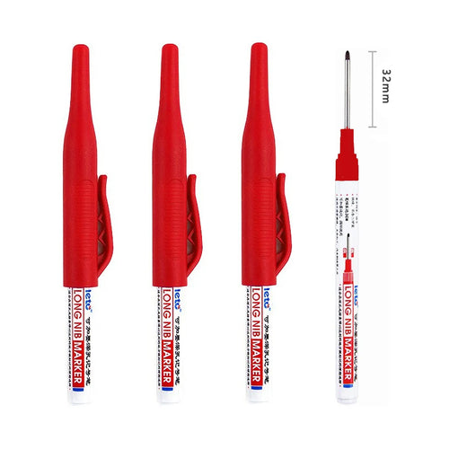 4Pcs/Set 30mm Deep Hole Long Nib Head Markers For Metal Perforating