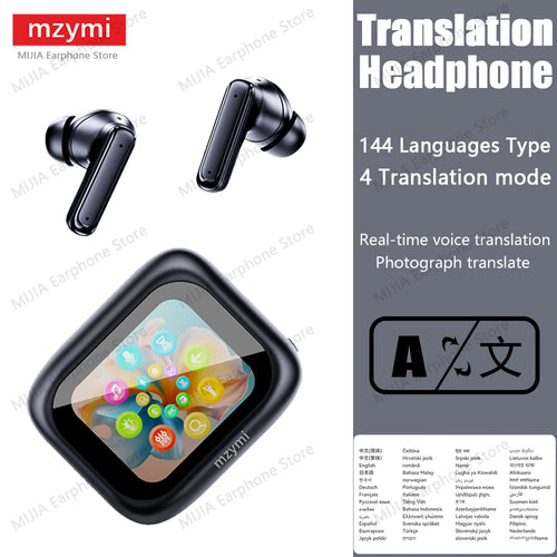mzymi Full In Touch Screen Headphone ANC E18 Pro Bluetooth Earphone