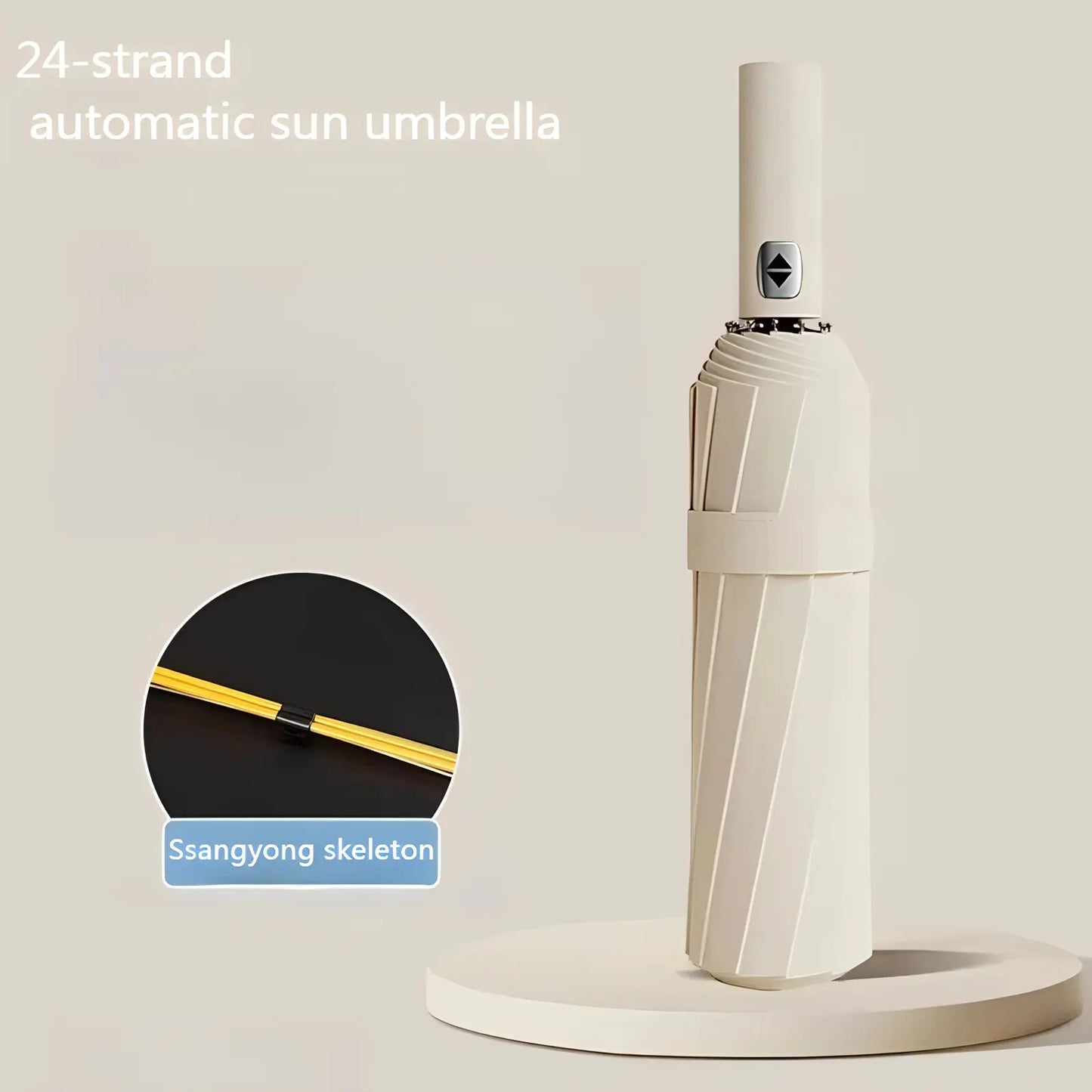 12 Bone Black Glue Fully Automatic Umbrella With Thick And Durable