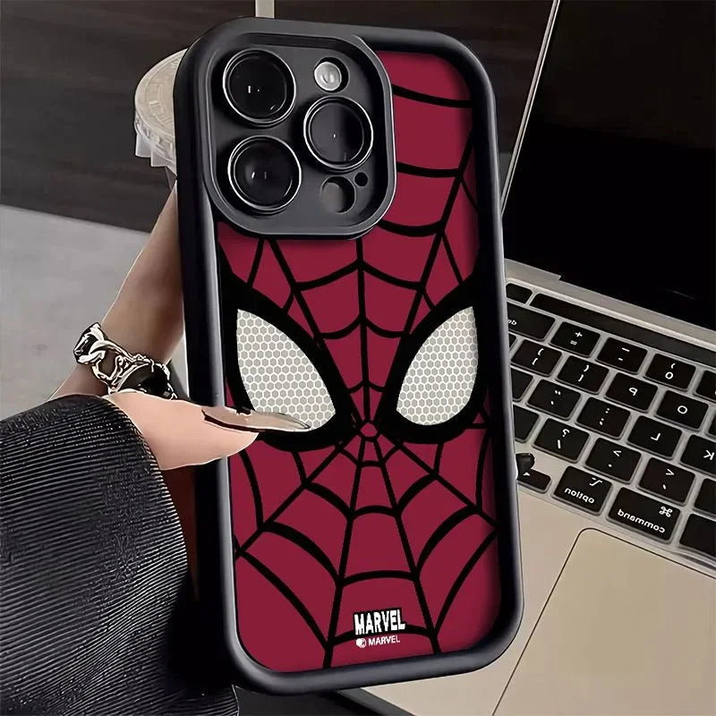 Marvel Spider Man Plain Multistep TPU Soft Phone Cases For iPhone 16