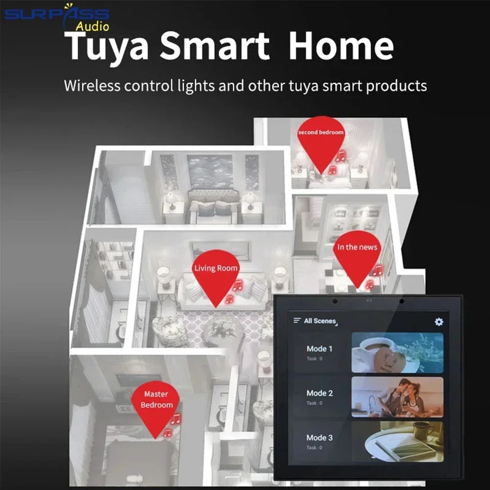 Smart Home Wall Amplifier Android 11 System 8ohm 4 Inch Tuya WiFi