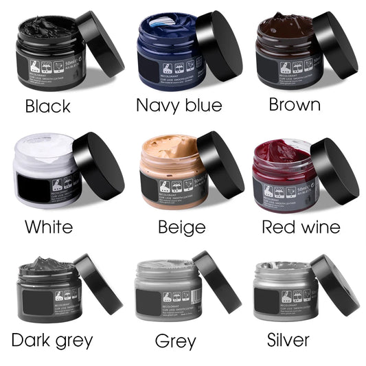 Car Leather Repair Kit Liquid Skin Recoloring Balm No Heat Repair Tool