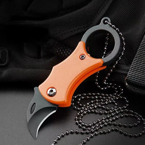 2024 New Outdoor Folding Knife EDC Key Fox Claw  Box Cutter Necklace