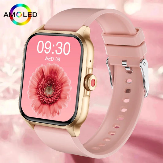 2024 Smart Watch For Women Full Touch Screen Bluetooth Call Waterproof