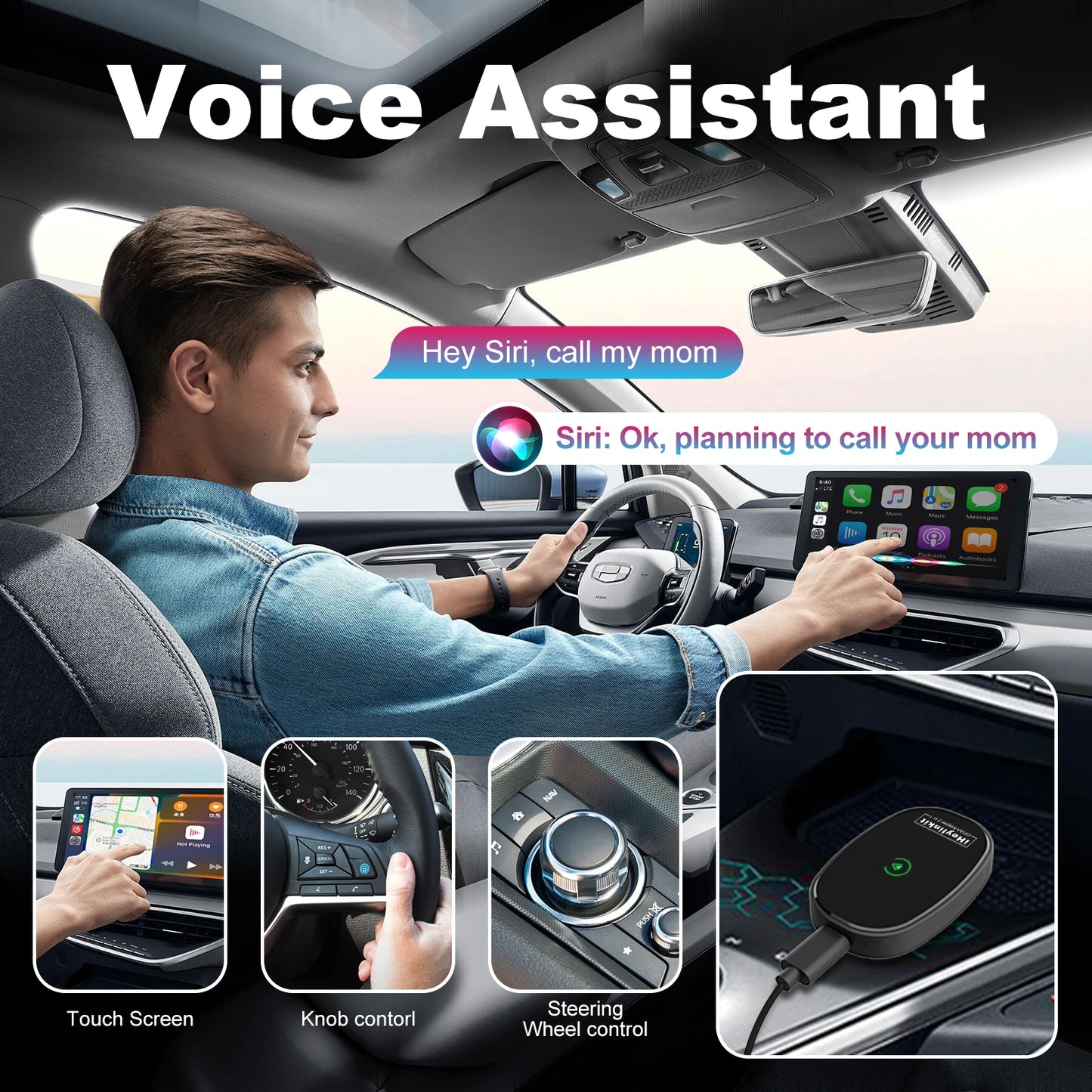 iHeylinkit 2024 NEW Wireless CarPlay Android Auto Wireless Adapter