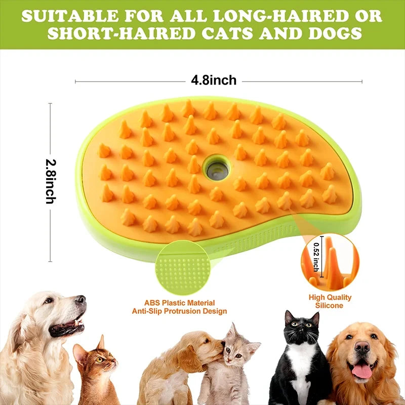 Pet Grooming Brush Electric Spray Water Spray Kitten Pet Comb Soft