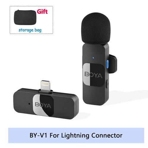 BOYA BY-V-P Wireless Lavalier Lapel Microphone for iPhone15 14 Android