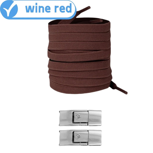 8MM 2023 No Tie Shoe Laces Press Lock Shoelaces Without Ties Elastic