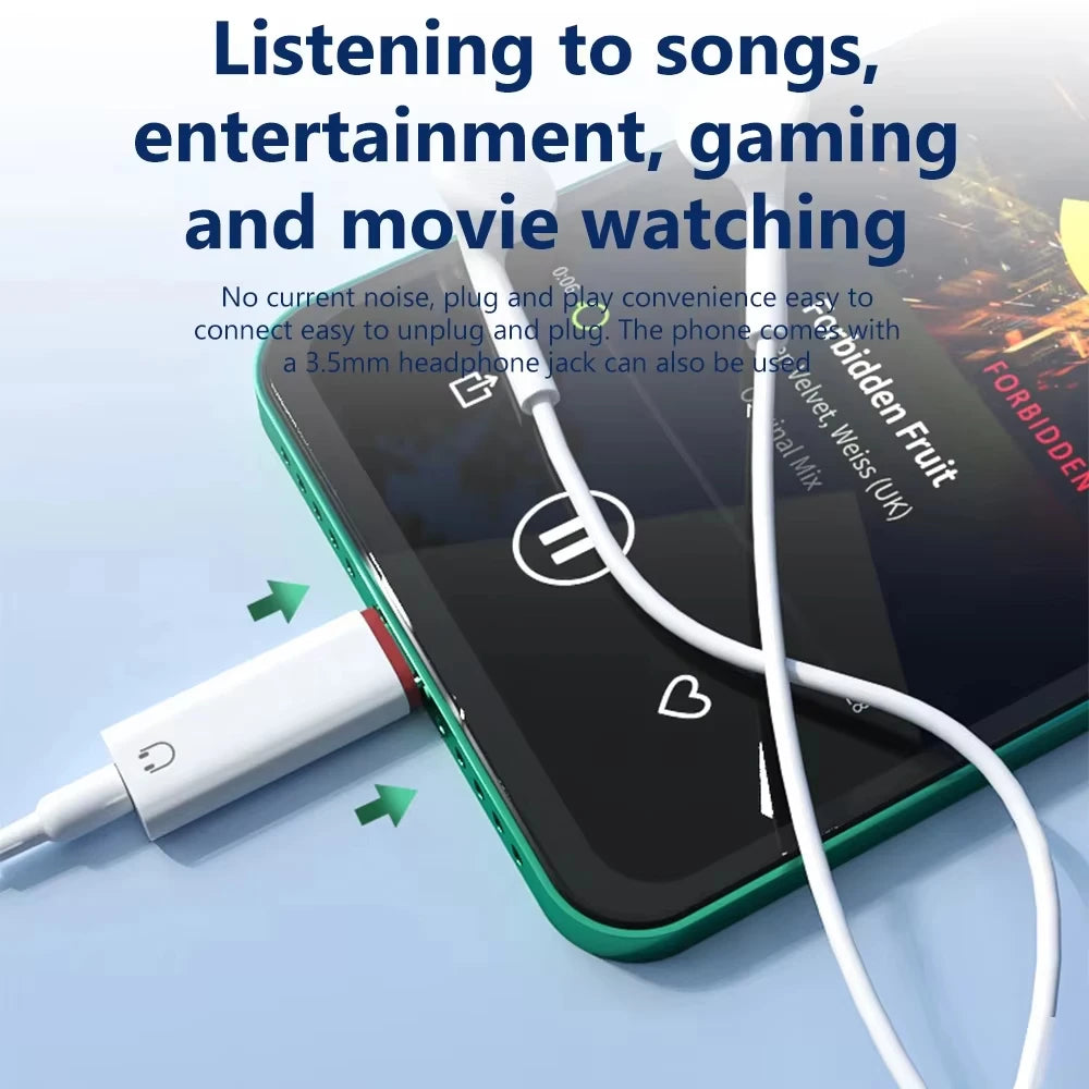 NNBILI USB C To 3.5mm Earphone Adapter 3.5 Jack USB C Audio Converter