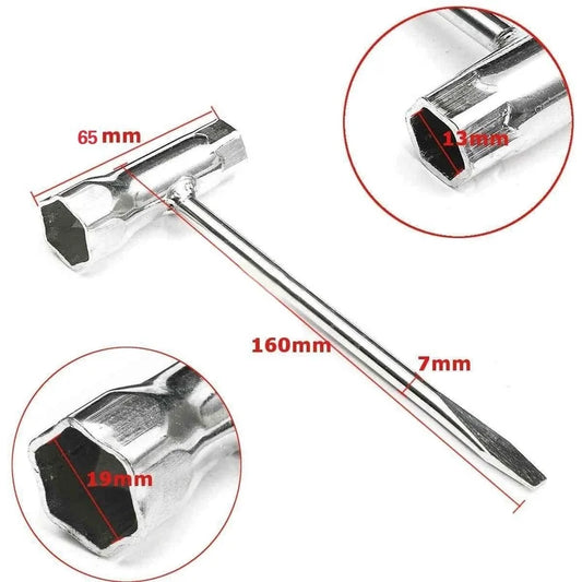 Spark Plug Socket Wrench 13mm & 19mm Stainless Steel Spanner for