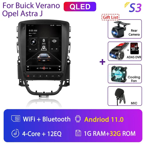 Srnubi 9.7" Android 12 Carplay Car Radio for Opel Astra J Verano 2007