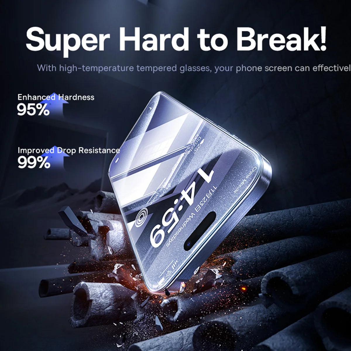 Baseus Tempered Glass for iPhone 16 Pro Max Plus Screen Protector for