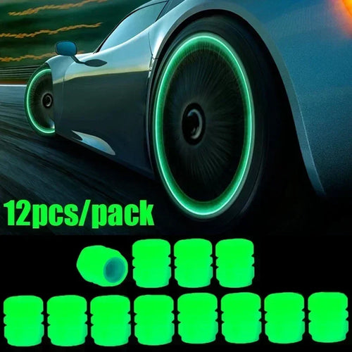 12Pcs Luminous Valve Motorcycle Bicycle Bike Car Wheel Tyre Hub Cap