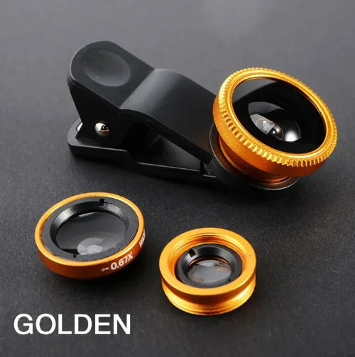 3in1 Fisheye Lens Wide Angle Micro Camera Lens for iPhone 14 13 3IN1