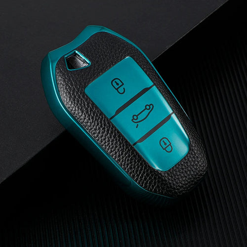 TPU Leather Car Remote Key Case Cover for Peugeot 2008 3008 4008 5008