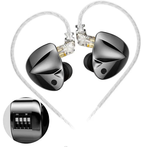 KZ D-Fi Earphones HIFI Bass Earbuds Monitor 4-Level Tuning Switch