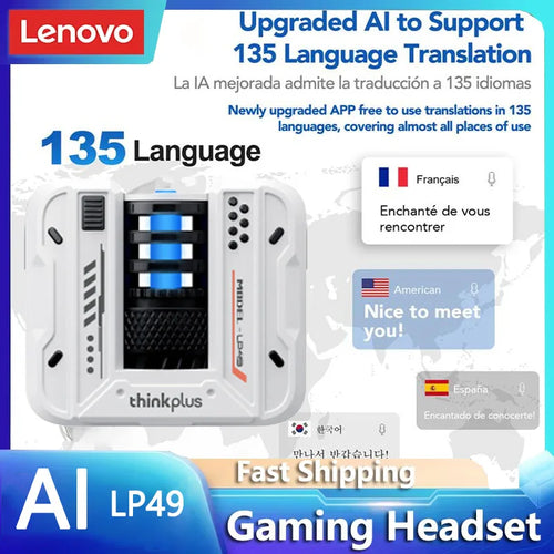 Lenovo LP49 AI Translation Headphones Wireless Bluetooth 5.4 Noise