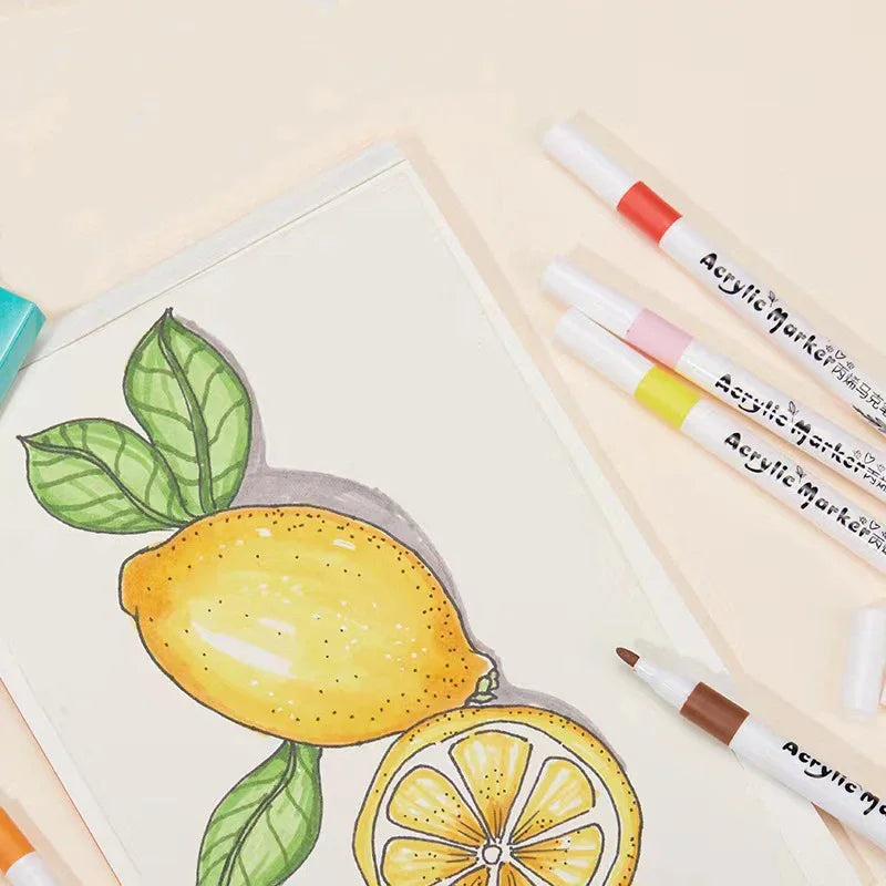 12/24/48/48pcs/set Colorful Highlighter Pastel Pen Art Marker Painting