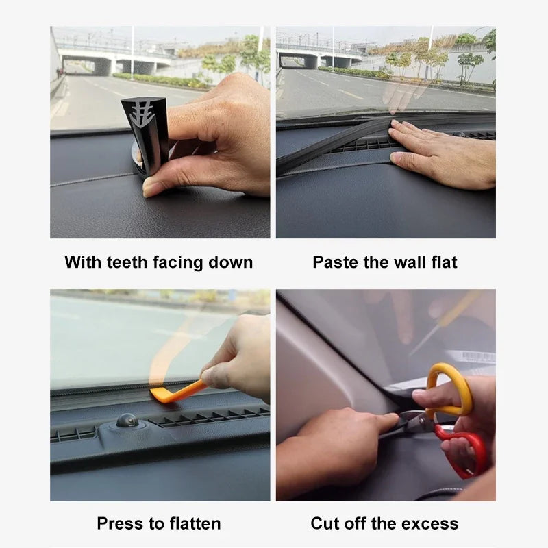 SEAMETAL Car Dashboard Sealing Strip Soundproof Noiseproof Rubber