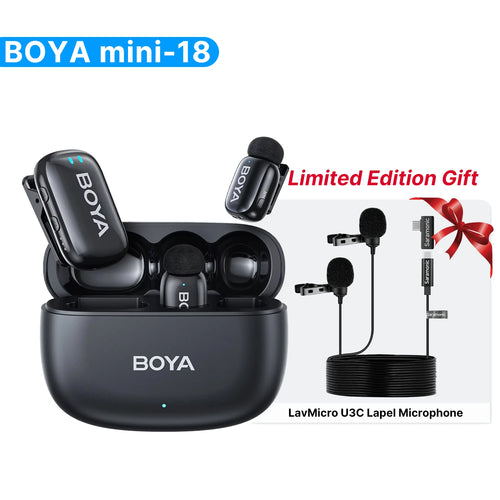 BOYA BOYA Mini Wireless Lavalier Microphone for iPhone Android USB-C
