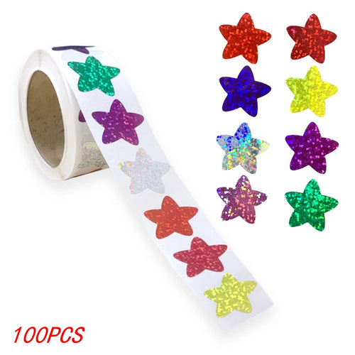 50-500pcs Colorful Star Stickers for Kids Reward School Classroom