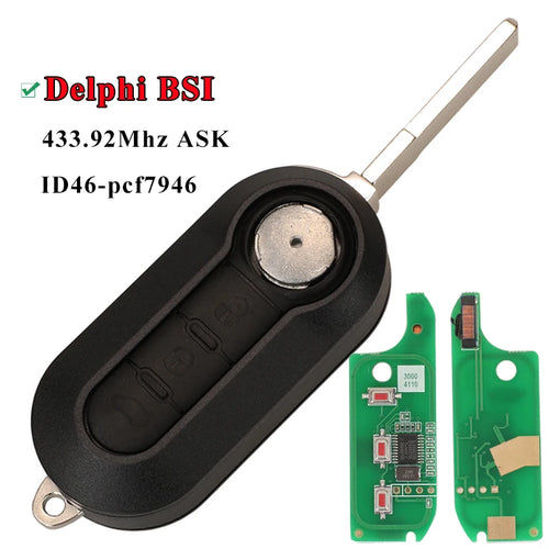 Delphi & Marelli Car Remote Key For Fiat MPV Bravo/Ducato 500 Doblo