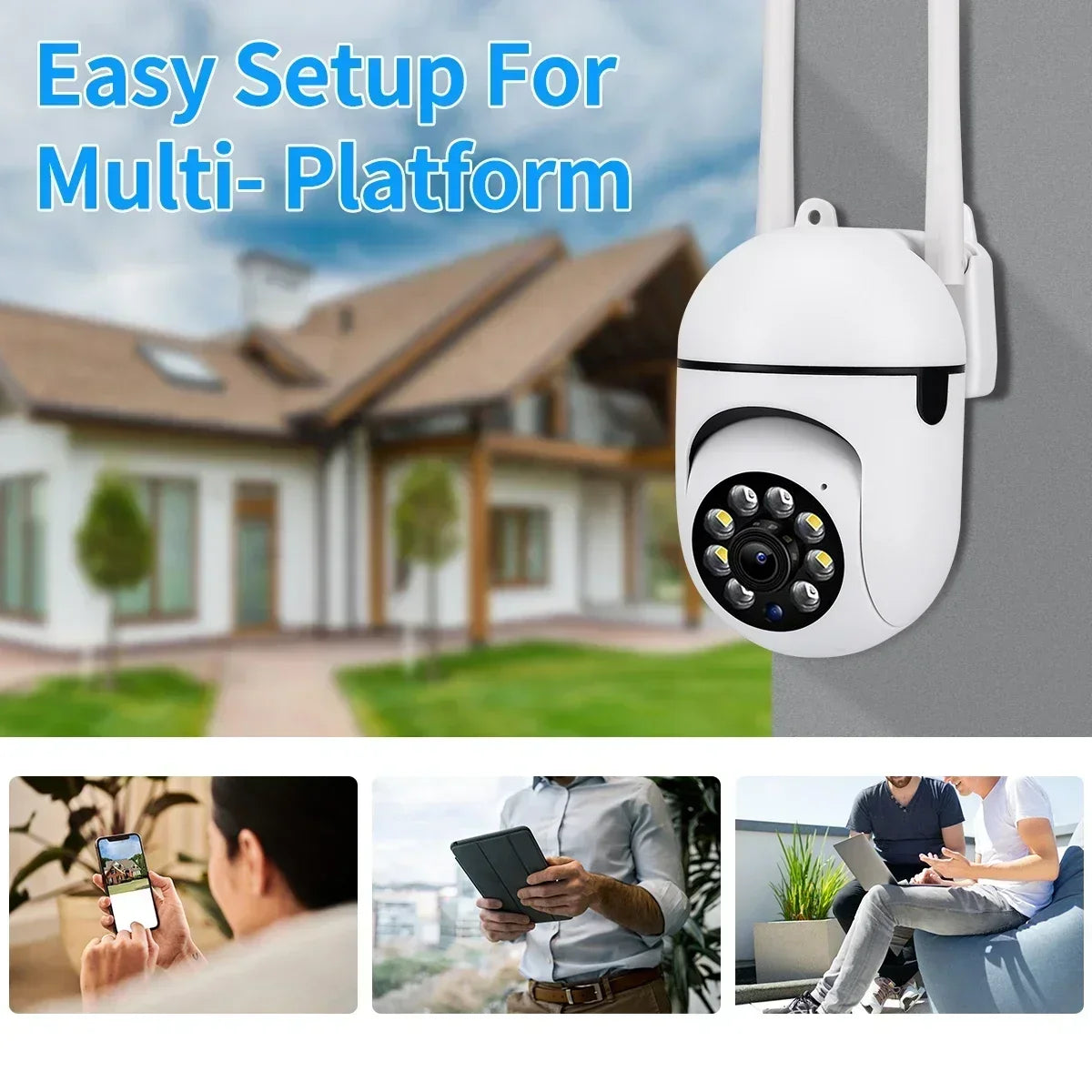 8MP Wireless Security Surveillance Camera Wifi IP Outdoor 4X Zoom