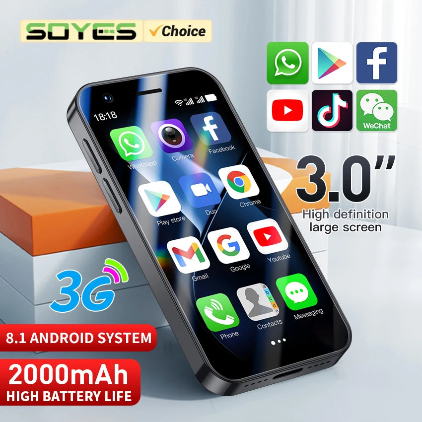 SOYES P70 Pro Max Mini Android8.1 Smartphone 3.0 Inches 2000mAh Face