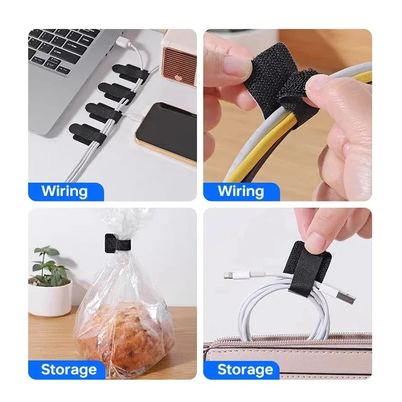 Reusable Cable Ties Fastening Wire Organizer Cord Rope Holder Self