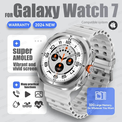 For Samsung New Sapphire Screen Galaxy Watch 7 Ultra Smart Watch Men's